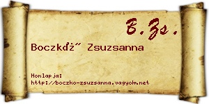 Boczkó Zsuzsanna névjegykártya