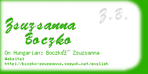 zsuzsanna boczko business card